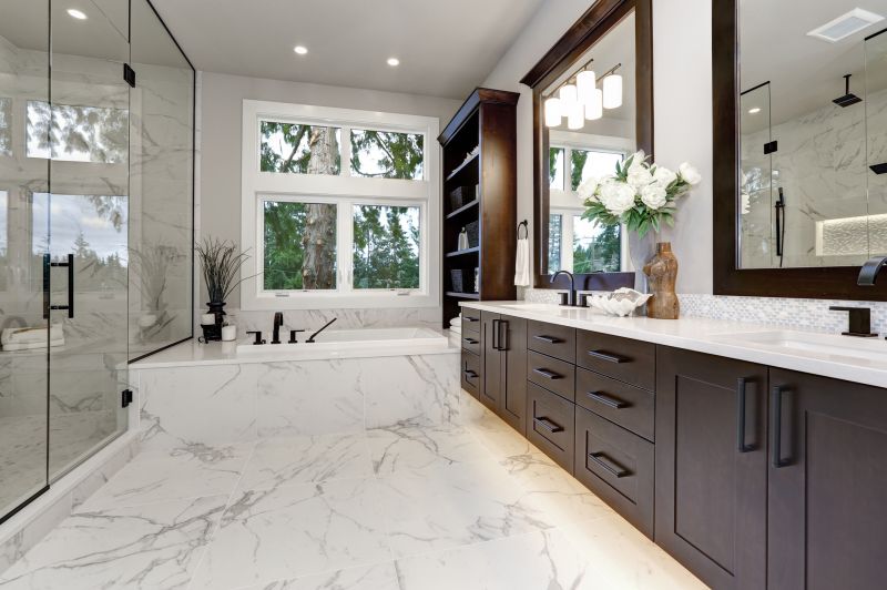 Elegant Bathtub and Vanity Combo