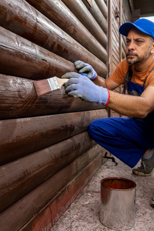 Log House Painting and Staining